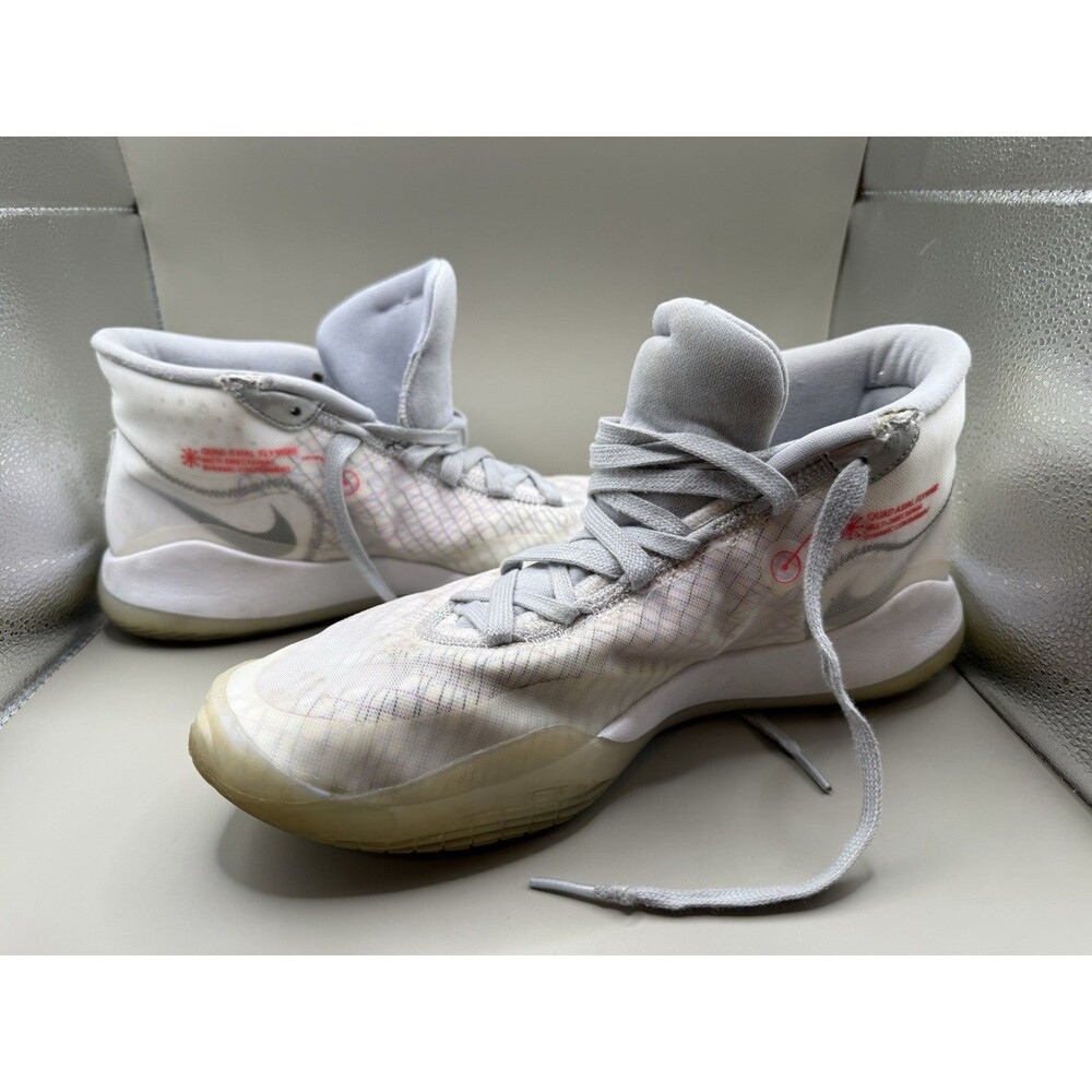 Nike KD 12 Kevin Durant White Wolf Gray Basketball Sneakers Mens Size 10.5M